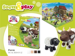 FIMO "Kids Form Play" gyurma készlet 4x42g égethető farm (8034 01)